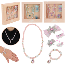 Аксесуари для дівчат арт. CN303 (300шт) 3 кольори намисто, заколки  короб. 15*15*2(КІ)