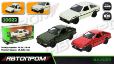 Іграшка машина мет.  арт. 10022 (48шт/2)  5 inch,3 кольори Toyota AE86, відкр.двері, у кор.(КІ)