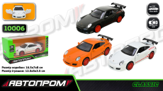 Іграшка машина мет.  арт.10006 (48шт/2) 5 inch,3 кольори Porsche 911 GT3 RS, відкр.двері, 