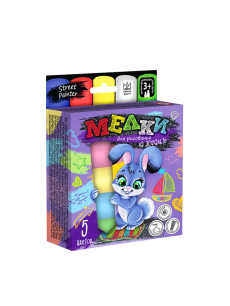 "Крейда для малювання на асфальті" велика 5 шт укр. (20)(Пок)