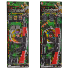 Військовий набір арт. 876-12 (144шт/2) 2 види, автомат, 3 стріли на присосці, бінокль, наручники(КІ)