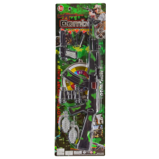 Військовий набір арт. 876-18 (96шт/2) автомат, пістолет, 3 стріли на присосці, планш.(КІ)