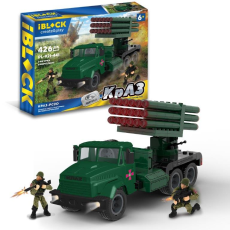 Конструктор  арт. PL-921-441 (12шт) Армія, КрАЗ РСЗО 426дет., 2 фігурки, у короб. 38*6,4*28 см(КІ)