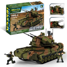 Конструктор IBLOCK  PL-921-511 (6шт)  Армія, Gepard,1195дет.,3фігурки, короб. 63,5*43*9см(КІ)
