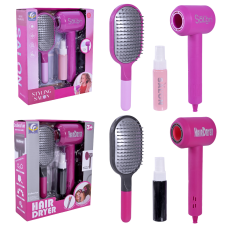 Перукаря набір арт.YF821B-1/YF822C-1(84шт/2) батар. мікс 2 види, фен дує, розчіска, аксес короб.(КІ)