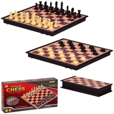 Шахматы 3138 (144шт/2) 2 в 1,в кор.18*3*9 см, р-р доски – 18*18*1.5 см(КИ)