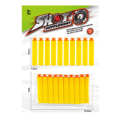 Паролонові снаряди арт. W816-70 (2000шт/2) 10шт. у наборі, пакет 8*14,5см(КІ)