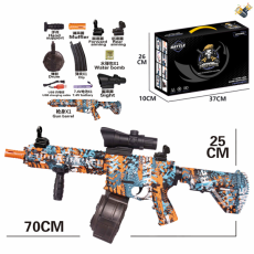 Автомат 004 (12шт) акумулятор,стріляє орбізами  глушник, оптичний приціл, акумулятор 7.4 V,довжина 7