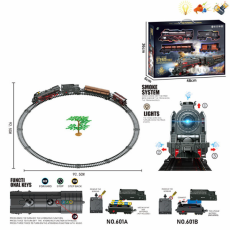 Залізниця 601B (12шт) акумулятор 3.7V.,USB, довжина шляху 360+см., локомотив,вагон 3 шт,світло, звук