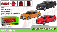 Машина мет. арт. 68434 (48шт/2) 1:32 Bentley Continental GT Supersports, бат., світло, звук(КІ)