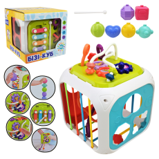 Бізікуб арт.PL-724-87 (36шт)"Сонячний зайчик"батар,кожна панель активна,звук,музика, р-р 14*14*1(КІ)