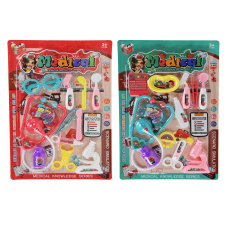 Лікар набір арт. LY3009 (120шт/2)   мікс 2 кольори, стетоскоп, шприц планш. 28*3*43 см(КІ)