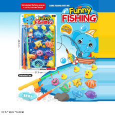 Рибалка арт. 555-637 (96шт/2) 2 вудки, 10 рибок,  планшет 46,6*6*27,6см.(КІ)