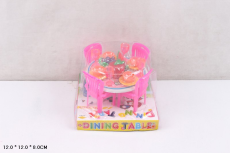 Меблі набір арт. 947 (144шт/2) стіл, стільці, продукти слюда 12*12*8см(КІ)