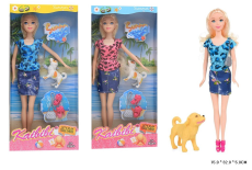 Кукла типа BLD134 (48шт/2) 2 вида, с питомцев, сумочкой, туфлями, в кор.15*32*5см(КИ)