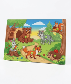 Пазл-вкладиш "Лісні тваринки"																			
