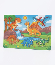 Пазл-вкладиш "Динозаври"																			