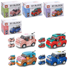 Конструктор 5013-5016 (72шт) машинка, 9см, 4види (137 і 140дет), в кор-ці, 16-12-7см		