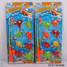 Рибалка 336-3 (144шт/2) 2 вида, 2 магніт.удочки, 8 морських тварин, на планшет. 57*25см(КІ)