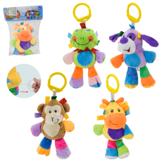 Брязкальце- підвіска арт.XQ220A/B/C/D (120шт/2) на ліжечко/візок,4 види мікс,пакет 21см(КІ)