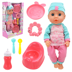 Пупс"Маленьке Сонечко"арт.PL-524-112 (24шт/2) їість, пісяє, аксес р-р пупса 33 см у короб.(КІ)