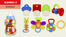 Брязкальця у колбі арт. SL84802-2 (SL84802-1) (48шт/2) 5 видів р-р іграшки-12 см, колбі 13*13*29см