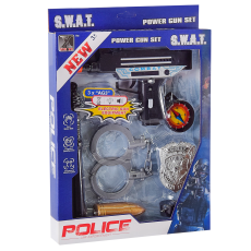 Набір поліцейський арт.JC046 (108шт/2)батар., світло,звук,пістолет,наручники, гільза,аксесуари,(КІ) 