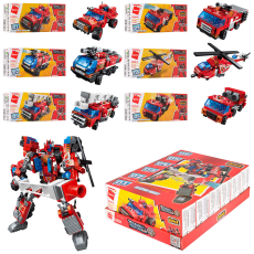 Конструктор Qman 1416 (144шт) транспорт, від 76дет, 6шт (6видів) в дисплеї, 22,5-10-28см			