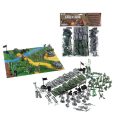 Набір солдатиків, військової техніки, обладнання  "Захисник" №4 (68 предмета)