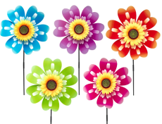 Ветрячок V2105 (200шт) Цветок 5 цветов 36 см(КИ)
