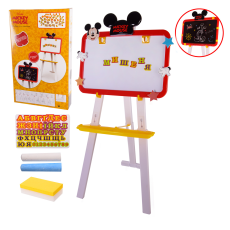 Доска 2-х сторон D-3702  (10шт)магнит. рус.-укр.-англ.буквы,с мелом,в кор.– 32*8*52 см,(КИ)