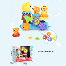 Игрушка на колесиках 35863 (12шт/2) медвежонок, ездит, шестеренки шевеляться, в коробке 31*14*25,5см