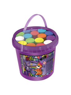 "Крейда для малювання на асфальті" банка 16 штук укр. (12)(Пок)