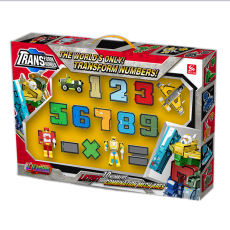 "Цифри - трансформери в наборі,10 цифр,4 математичні знаки,10в1 (50* 36*6см) в коробці "