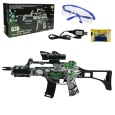 Автомат акум. арт. 1613-3 (36шт/2) стріляє гел.кулями,у коробку.(КІ)