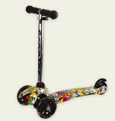 Самокат дитячий 3-х коліс. SC20110 (6 шт) принтований, колеса PU зі світлом(КІ)