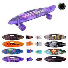 Пенні борд  арт. SC24156 (8шт) 56*15 см колеса PU свiтяться,8 видів(КІ)