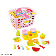 Продукти набір арт. 666-45 (60шт/2)  овочі та фрукти на липучці, плита, каструля,(КІ)