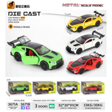 Машина метал. 4 видів 3671A 15,5*7*7см (240/2)