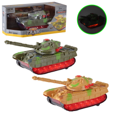 Танк арт. 62911 (72шт/2) батар. 2 кольори, світло, звук, короб. 23,4*10,8*9,2см(КІ)