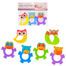 Брязкальце-прорізувач арт.8410A-2 (240шт/2) 2 види мікс, м'які силіконові частини, пакет 21*17см(КІ)