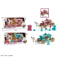 Карета арт. KDL-08 (96шт/2)   мікс 2 види, лялька, меблі, аксес короб. 24*10*12,5см(КІ)