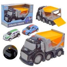 Машина арт. 98-313A (48шт/2) батар.,трейлер з машинками,світло,звук,короб. 24*16*10,5см(КІ)