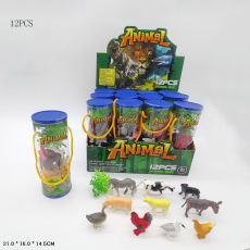 Тварини пласт. арт. 747 (36шт/2) мікс у колбах, у боксі 214*16*14,5см(КІ)