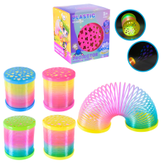 Пружинка "Веселка" арт. QX16 (720шт/2) 4 кольри мікс, батар., короб.11*7см(КІ)