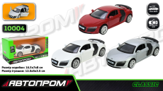 Іграшка машина мет.  арт. 10004 (48шт/2) 5 inch,3 кольори Audi R8 GT, відкр.двері