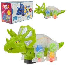 Динозавр муз.арт.QF05-3 (QF05-3-KI)(72шт/2) батар. прозорий корпус,кольорові внутрішні деталі,(КІ)