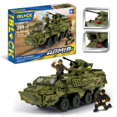 Конструктор IBLOCK арт.PL-921-423(12шт)АРМІЯ389дет.,инструкція на укр мові, наліпкии комплект(КІ)