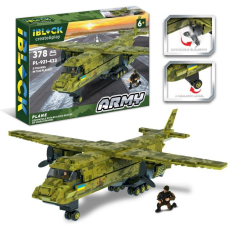 Конструктор IBLOCK арт.PL-921-433 (12шт) ARMY 378дет.,инструкція на укр мові, наліпкии комплект(КІ)