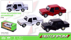 Машина металл 7794 (96шт/2) "ВАЗ 2107",батар.,свет,звук,откр.двери,в кор. 12,8*5*4,85см(КИ)